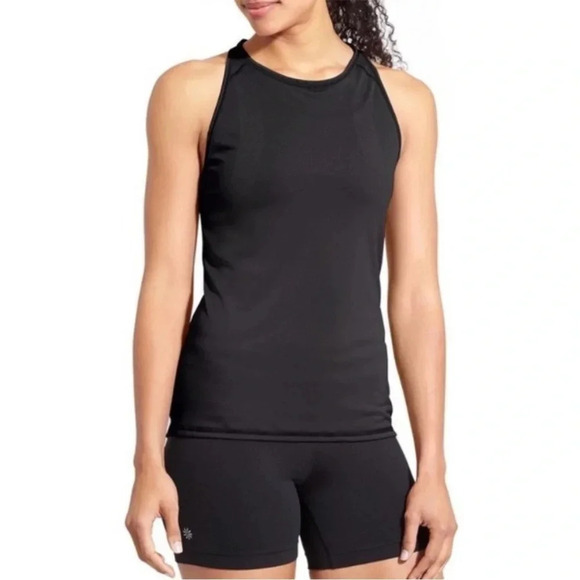 Athleta Tops - Athleta Black Surge Mesh Racerback Tank Top Size XL